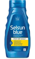 Selsun Blue الأمريكي شامبو مضاد للقشرة الجافة والحكة الجافة ، تركيبة فائقة الترطيب ، بيريثيون زنك 1٪ ، عديم الرائحة ، 21 أونصة
