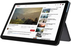 لابتوب لينوفو كروم بوك دويت، 2 في 1، شاشة 10.1 انش WUXGA (1920×1200)، ميديا تيك هيليو P60T، 4GB LPDDR4X RAM، 64GB eMCP SSD، بطاقة رسومات ARM G72 MP3 مدمجة، نظام تشغيل كروم، ZA6F0031US، ازرق ثلجي ورمادي ايرون