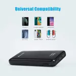 ⁦شارميست باور بانك بي دي 23800 مللي امبير في الساعة بمنفذ USB C 18 واط، شاحن محمول بشاشة LED مع مدخلين و4 مخارج متوافق مع الجوال والتابلت⁩ - الصورة ⁦3⁩