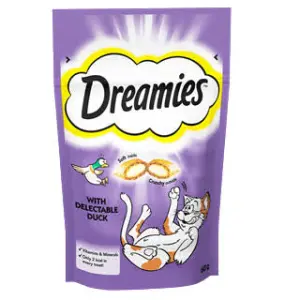 Dreamies cat treats with Duck 60 g ظرف دريمز تريتس للقطط بنكهة البط ٦٠ جرام 1 dreamies with duck