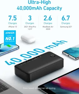 ⁦انكر باور بانك، شاحن محمول 347 (باور كور 40K) حزمة بطارية 40000mAh⁩ - الصورة ⁦4⁩