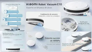 ⁦شاومي مكنسة روبوت E10 ابيض Slim⁩ - الصورة ⁦9⁩