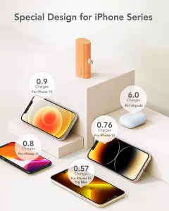شاحن محمول صغير 5000mAh، باور بانك شارميست صغير الحجم 20 واط PD سريع الشحن متوافق مع ايفون 13/13 برو/13 برو ماكس/12/12 برو/12 برو ماكس/11/XR/X/8/بلس والمزيد - الصورة 8