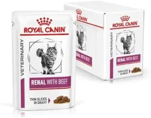 Box Royal canin renal for cats wet food 12 pcs ( Chicken , Fish , Beef ) عبوة رويال كانين رينال طعام رطب للقطط ١٢ ظرف ( فراخ ، سمك ، لحم ) - الصورة 3