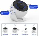 صن بوكس جهاز عرض النجوم، جهاز عرض القبة السماوية المجرية لغرفة النوم - Sunbox Star Projector, Galaxy Planetarium Projector for Bedroom - الصورة 3