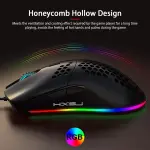 ⁦HXSJ J900 USB Wired Gaming Mouse RGB Gaming Mouse  -  ماوس ألعاب سلكي USB HXSJ J900، ماوس ألعاب RGB⁩ - الصورة ⁦2⁩