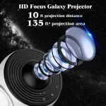 صن بوكس جهاز عرض النجوم، جهاز عرض القبة السماوية المجرية لغرفة النوم - Sunbox Star Projector, Galaxy Planetarium Projector for Bedroom - الصورة 7