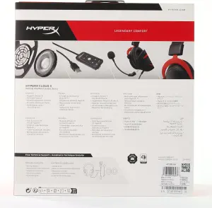 ⁦سماعة رأس سلكية للألعاب من هايبر اكس كلود 2 - KHX-HSCP-RD  -  HyperX Cloud 2 Wired Gaming Headset - KHX-HSCP-RD⁩ - الصورة ⁦11⁩
