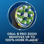 فرشاة الاسنان اورال بي برو 3 - 3000 ثلاثية الابعاد للتنظيف العميق قابلة للشحن مع حقيبة سفر، لون اسود من براون - الصورة 4