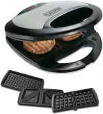 Black & Decker Sandwich and Waffle Maker TS2090-B5 - ماكينه صنع السندوتشات والوافل بلاك اند ديكر TS2090-B5 - الصورة 2