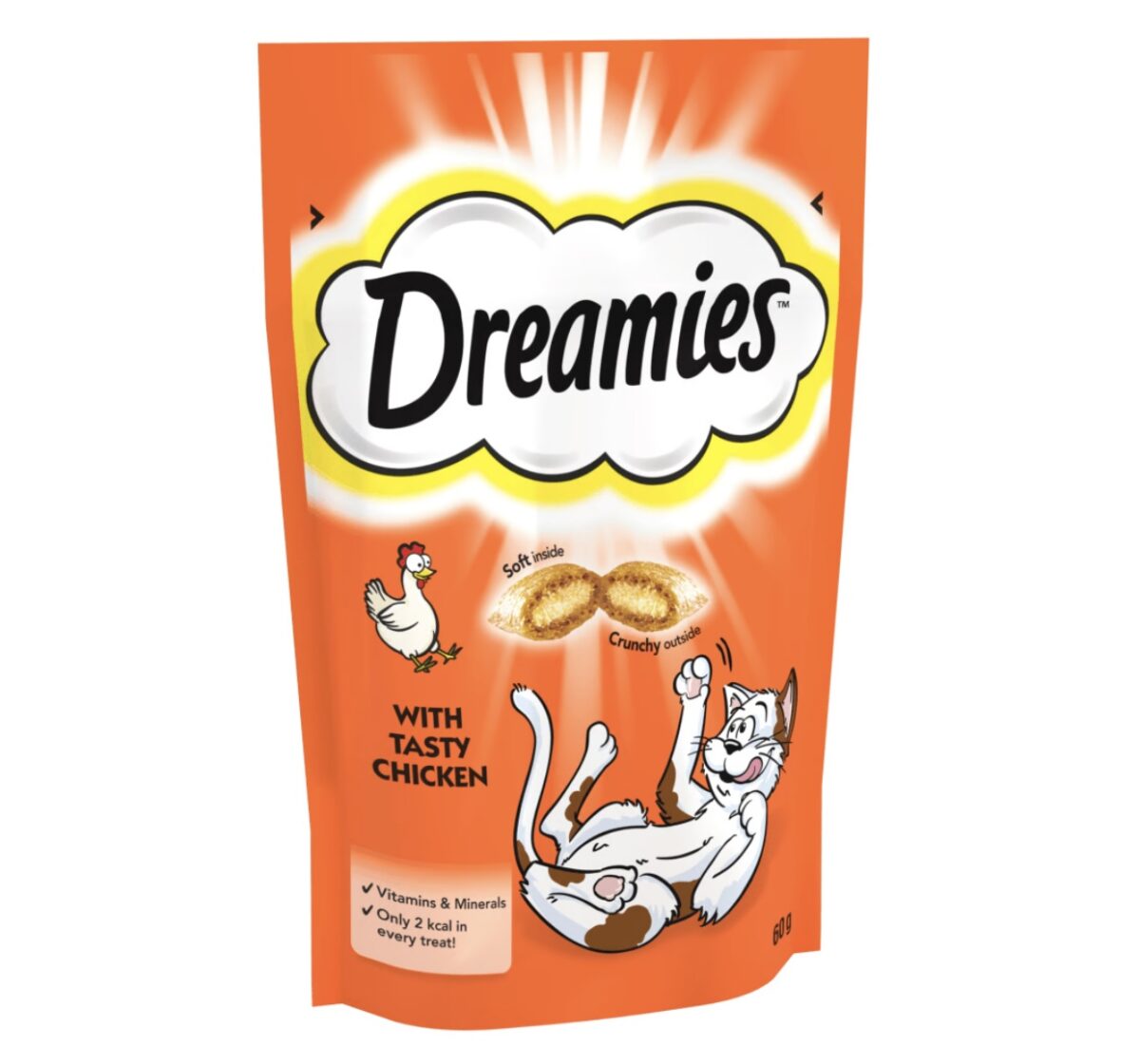 dreamies treats cats with chicken دريمز تريتس نكهة الفراخ للقطط