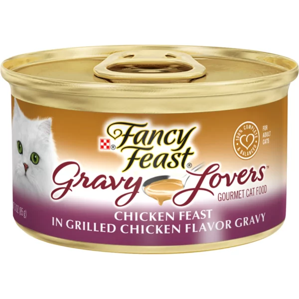 FANCY FEAST Gravy Lovers Chicken Feast in Grilled Chicken Flavor Gravy 85g فانسي فيست عشاق المرق في نكهة الدجاج المشوي 85 جرام