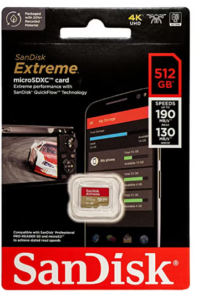 Sandisk Extreme Memory Card 512 GB 1 Sandisk Extreme Memory Card 512 GB
