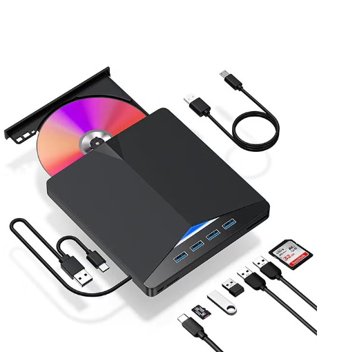 External CD/DVD Drive for Laptop, 7 in 1 USB 3.0 DVD