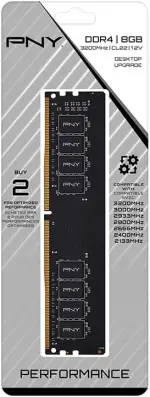 PNY Performance 8GB DDR4 DRAM 3200MHz