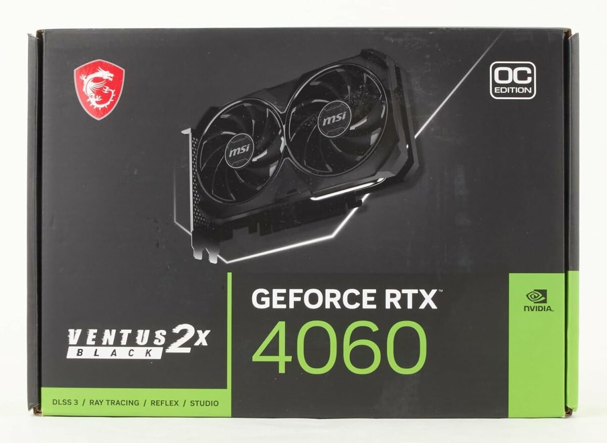 MSI GeForce RTX 4060 VENTUS 2X BLACK 8G OC NVIDIA 8 GB GDDR6 DLSS 3