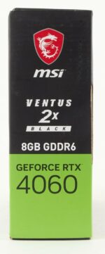 MSI GeForce RTX 4060 VENTUS 2X BLACK 8G OC NVIDIA 8 GB GDDR6 DLSS 3