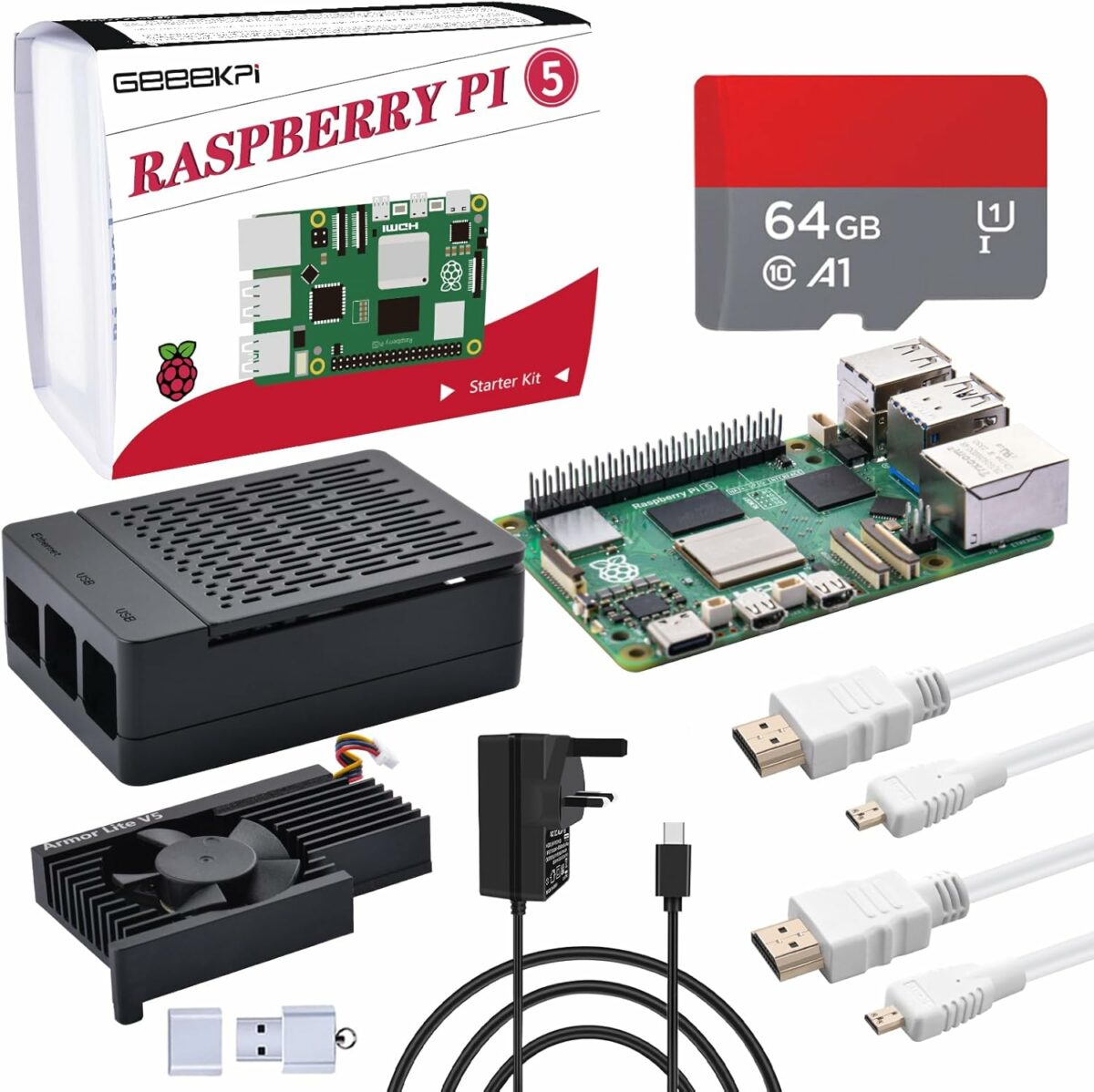 GeeekPi for Raspberry Pi 5 4GB Starter Kit