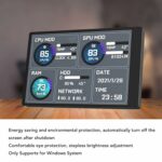 Folanda Computer Temp Monitor, 3.5In IPS USB Type C PC CPU RAM Data Monitor Computer