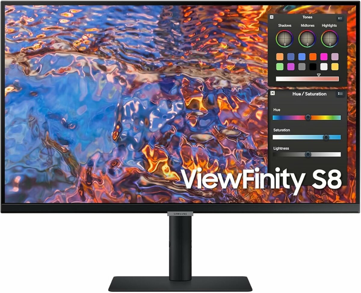 Samsung ViewFinity S8 27" UHD (3,840 x 2,160) monitor with IPS panel, 60Hz refresh rate