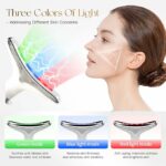 ANLAN Face Massager Against Wrinkles, Face Beauty Device with 3 Modes, 45°C V Face Beauty Meter Face Device for Skin Tightening & Lifting EMS Face Massage for Women V Shape Face Device (Paquete de 1)