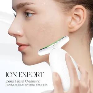 Face Massager Against Wrinkles, Face Beauty Device with 3 Modes, 45°C V Face Beauty 1 ANLAN Face Massager Against Wrinkles, Face Beauty Device with 3 Modes, 45°C V Face Beauty Meter Face Device for Skin Tightening & Lifting EMS Face Massage for Women V Shape Face Device (Paquete de 1)