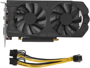 Graphics Card, RX580 8GB 256BIT High Efficiency Desktop Computer Graphics Card Professional for Work for Making Video (RX580 8G D5) 2 Graphics Card, RX580 8GB 256BIT