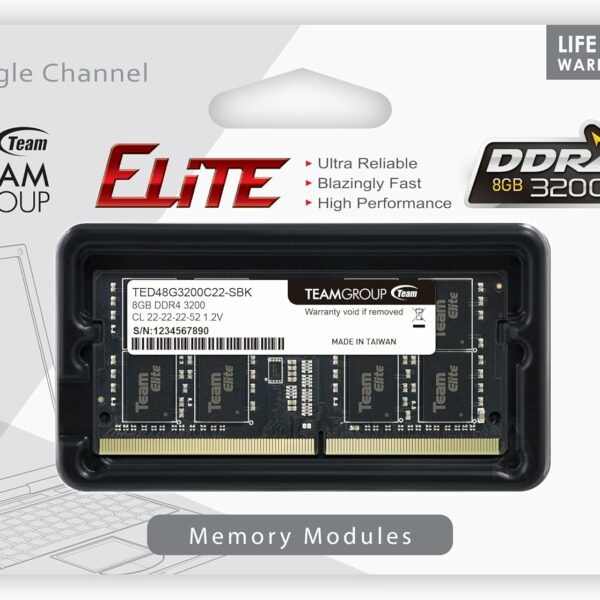 TeamGroup RAM Elite - 8 GB - DDR4 3200 UDIMM CL 22