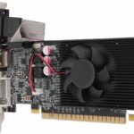 GT710 Graphics Card, 2GB DDR3 64BIT Gaming Graphics Card, 700MHz 1200MHz, PCI Express 2.0 16X Slot, HDMI DVI VGA, with Independent Cooling Fan