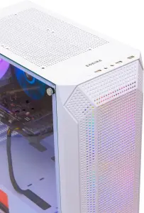 Gaming PC, Intel i5-10400F, GTX 1650, 16GB RAM, 500GB SSD, 500W PSU, H510M-K Motherboard, 4-Fan RGB Case (White)