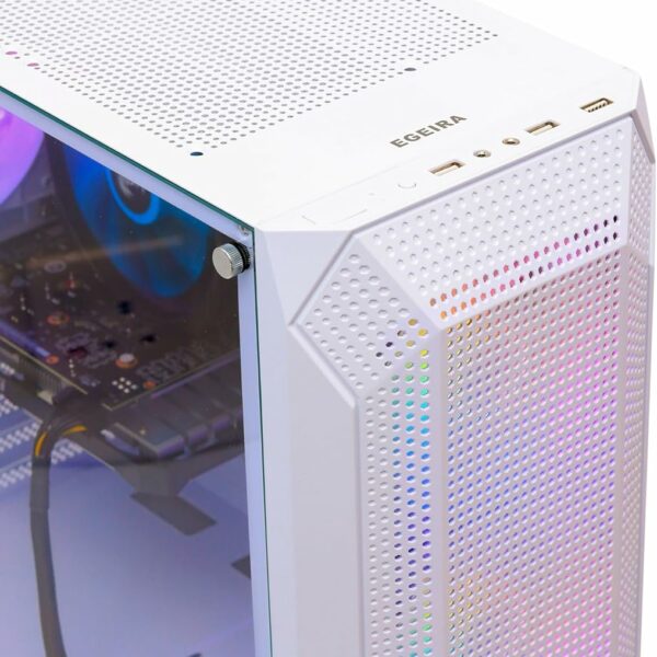 Gaming PC, Intel i5-10400F, GTX 1650, 16GB RAM, 500GB SSD, 500W PSU, H510M-K Motherboard, 4-Fan RGB Case (White)