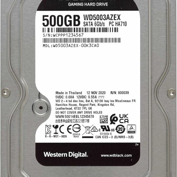 WD Black 500GB Performance Desktop Hard Disk Drive 500GB WD5003AZEX