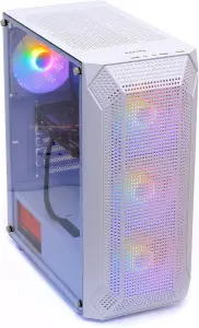 Gaming PC, Intel i5-10400F, GTX 1650, 16GB RAM, 500GB SSD, 500W PSU, H510M-K Motherboard, 4-Fan RGB Case (White)