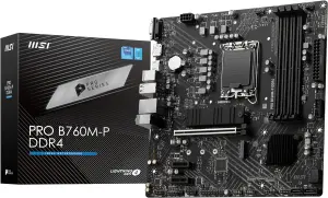MSI PRO B760M-P DDR4 ProSeries Motherboard, Supports 12th/13th Gen Intel Processors, Micro-ATX, LGA 1700 - Black 1 MSI PRO B760M-P DDR4 ProSeries Motherboard