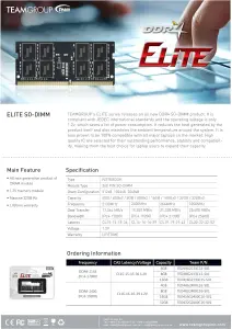 TeamGroup RAM Elite - 8 GB - DDR4 3200 UDIMM CL 22
