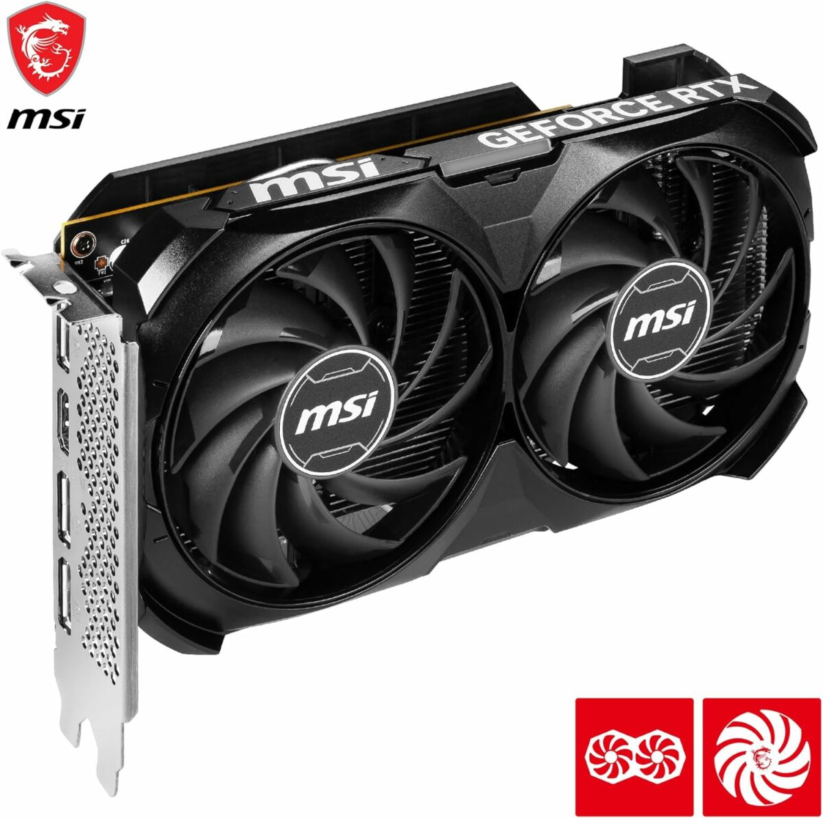 MSI GeForce RTX 4060 VENTUS 2X BLACK 8G OC NVIDIA 8 GB GDDR6 DLSS 3