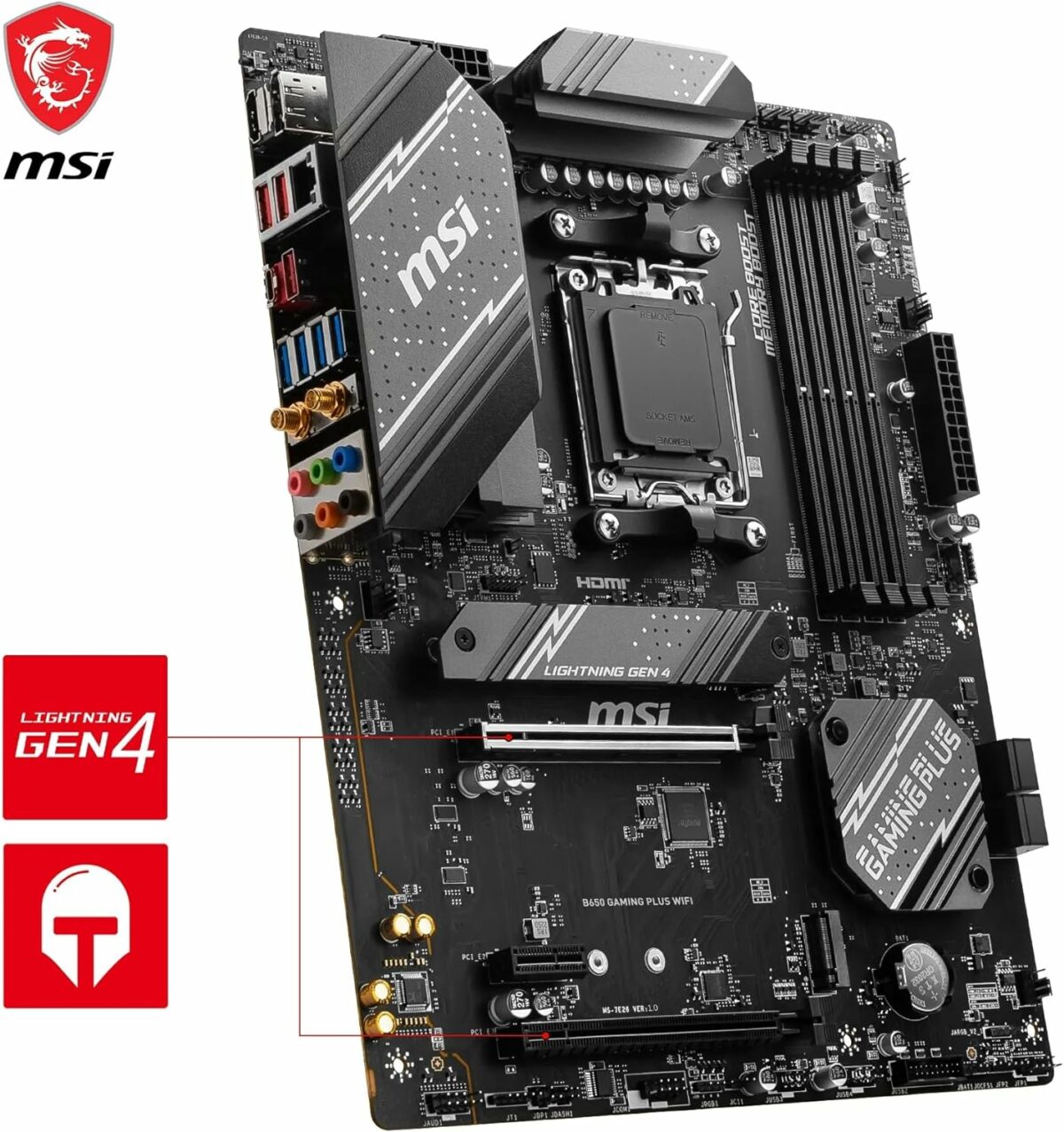 MSI B650 GAMING PLUS WIFI AM5 ATX Motherboard,