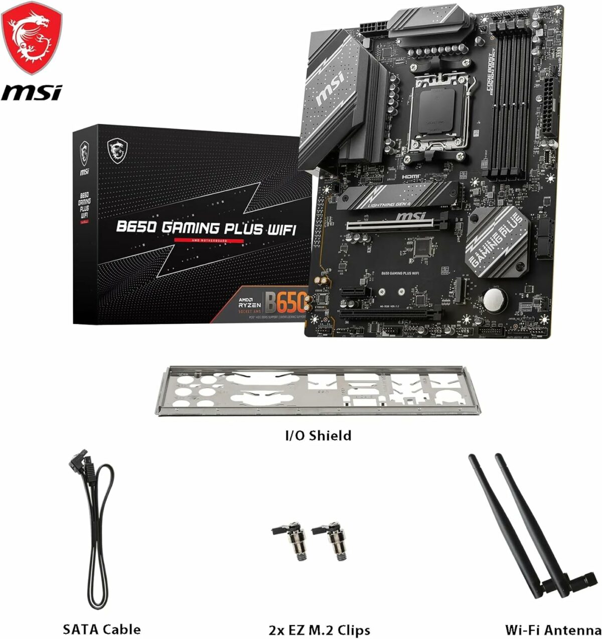 MSI B650 GAMING PLUS WIFI AM5 ATX Motherboard,