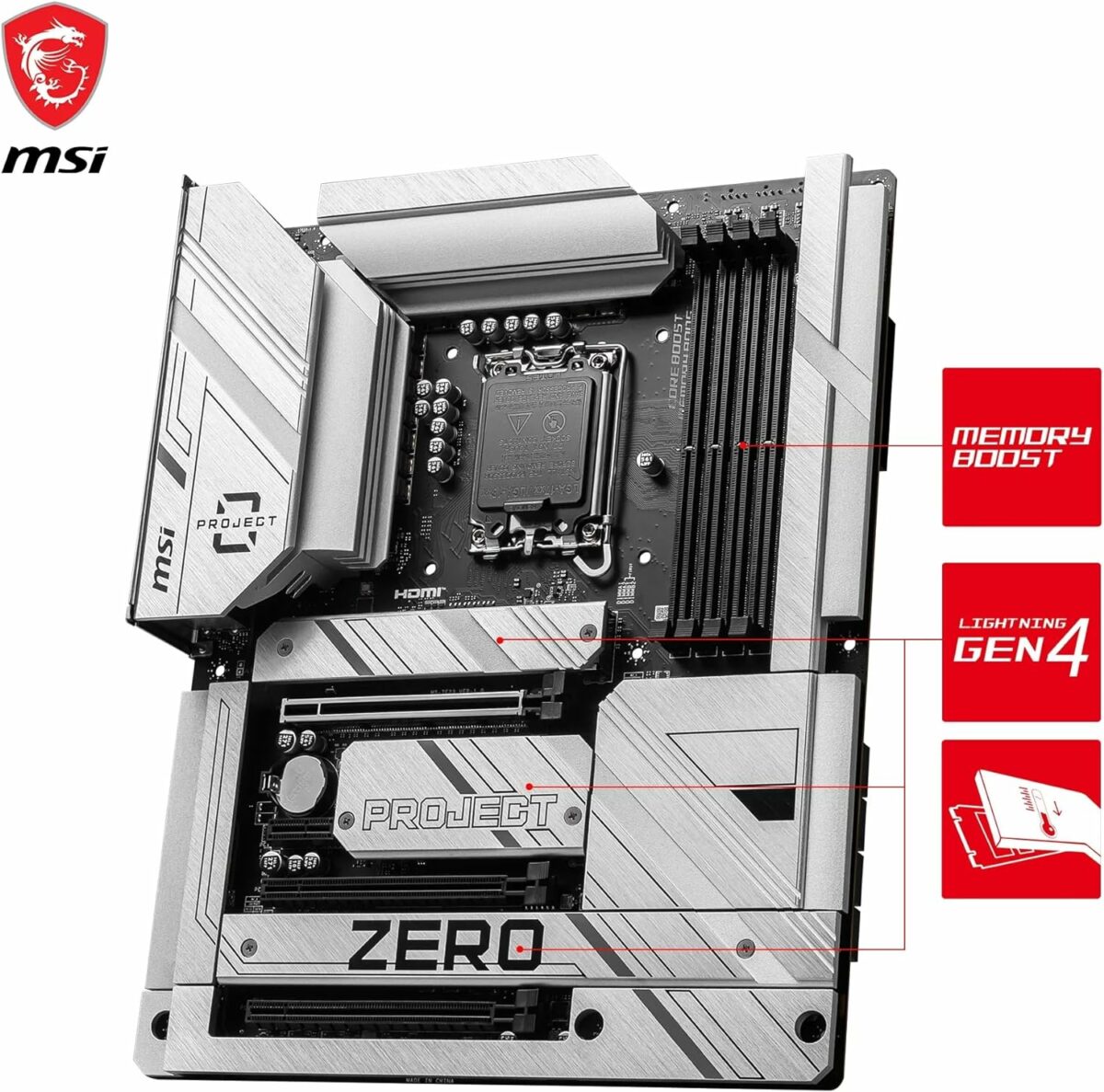 MSI Z790 Project Zero LGA1700 ATX Motherboard