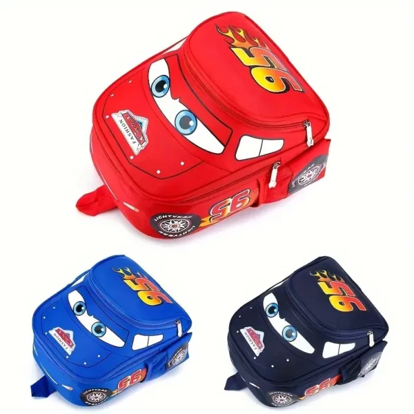 حقيبة ظهر ثلاثية الأبعاد للأطفال من UME Disney Cars Lightning McQueen من البوليستر بحمالتي كتف