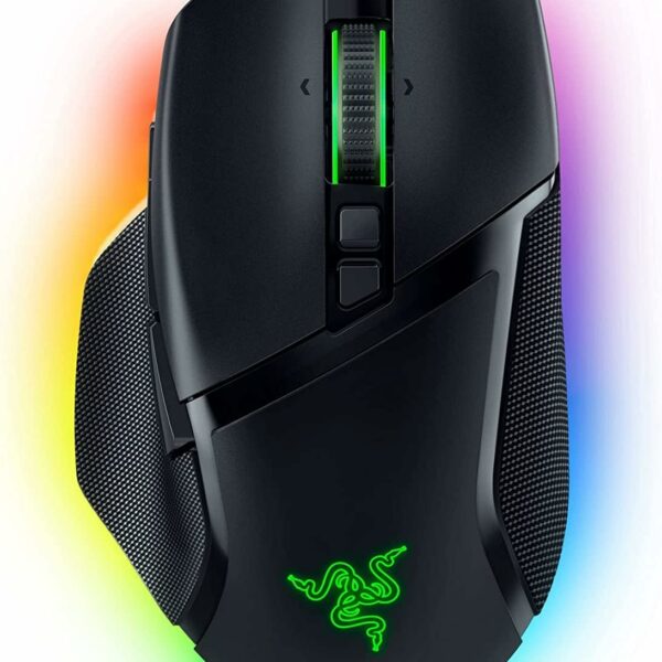 Razer Basilisk V3 Customizable Ergonomic Gaming Mouse: Fastest Mouse Switch - Chroma RGB Lighting 26K DPI Optical Sensor 11 Programmable Buttons HyperScroll Tilt Wheel Classic Black