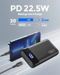 INIU Power Bank, 20000mAh Fast Charging Portable Charger