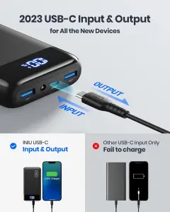 INIU Power Bank, 20000mAh Fast Charging Portable Charger