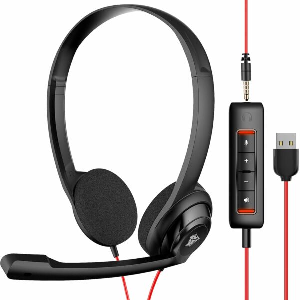 NUBWO USB Headset with Microphone for Laptop PC