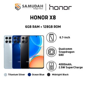 HONOR X8 Midnight Black 128GB ROM + 6GB RAM 