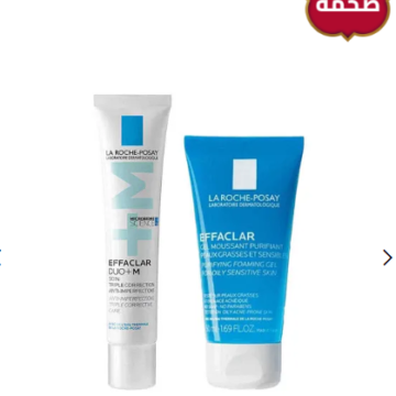 لاروش بوزيه Effaclar Duo+ M - كريم العناية 15 مل ومجموعة جل التنظيف 50 مل