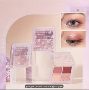 ⁦صندوق هدايا مكياج بلغة الزهور، مجموعة مكياج تحتوي على 8 قطع، تتضمن ملمع شفاه بقوام مخملي، أحمر شفاه، بودرة ورد، قلم آيلاينر، وحدة ظلال العيون⁩ - الصورة ⁦6⁩