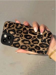 Animal Print Leopard Print Precision Hole Colored Drawing Thickened Anti-Fall Protective Phone Case Cover Compatible With IPhone 15 Pro Max, IPhone 13, IPhone 14