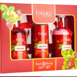 Estiara Passion Strawberry Bath & Body Beauty Skincare 3 Piece Gift Set Red - Strawberry Body Lotion 350ML - Strawberry Shower Gel 350ML - Strawberry Natural French Fragrance Mist 250ML
