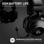 Logitech G PRO X 2 LIGHTSPEED Wireless Gaming Headset, Detachable Boom Mic, 50mm Graphene Drivers, DTS: X Headphone 2.0—7.1 Surround, Bluetooth/USB/3.5mm Aux, for PC, PS5, PS4, Nintendo Switch - Black